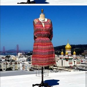 Diane von Furstenberg Silk Printed Dress, Sz 8/M